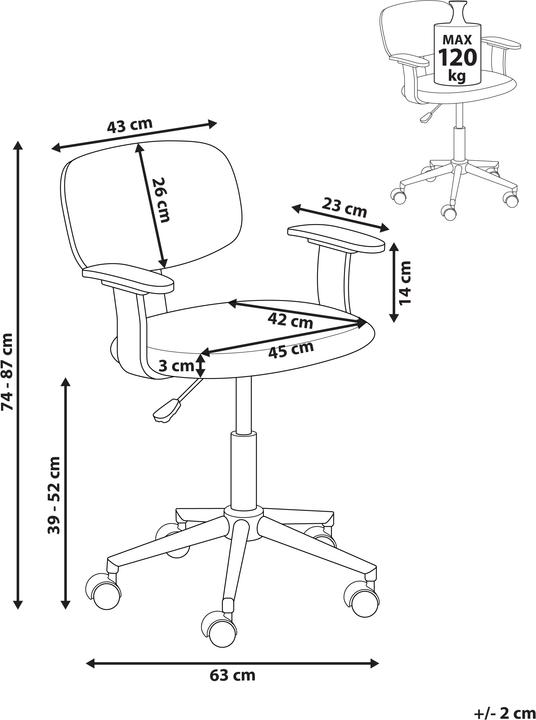 Actual product image Beliani Gunnison (39 - 52 cm)