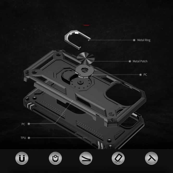 Produktbild Cover-Discount iPhone 16 - Robustes Back Cover mit Kickstand (Apple iPhone 16)