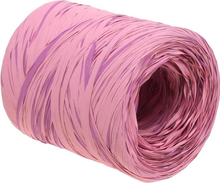Produktbild Viana Reissfestes Raffia Multicolor Bastband rosa pink dekoratives Geschenkband