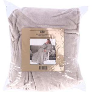 Coperta, Plaid con maniche 150x200 Pietra pomice (150x200 cm)