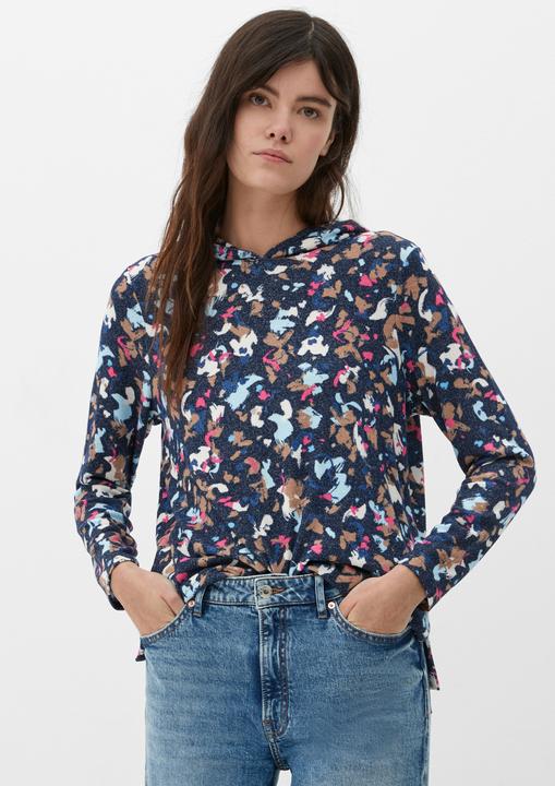 Produktbild s.Oliver T-Shirt Hoodie mit Allover-Muster (32)
