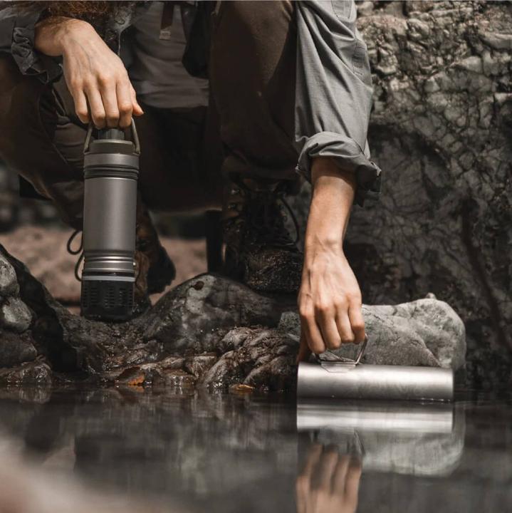 Immagine prodotto Grayl UltraPress Purificatore Bottiglia in titanio color drago d'oliva (0.50 l)