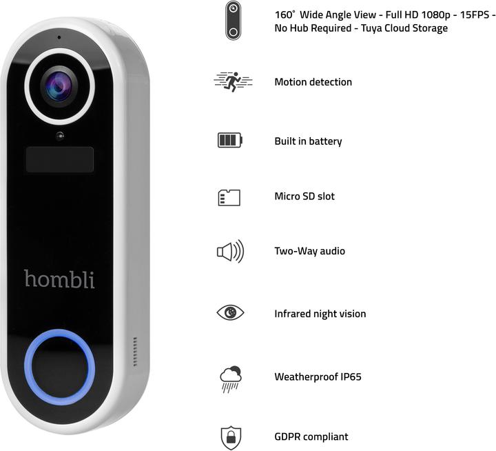 Immagine prodotto Hombli Campanello intelligente (WiFi)