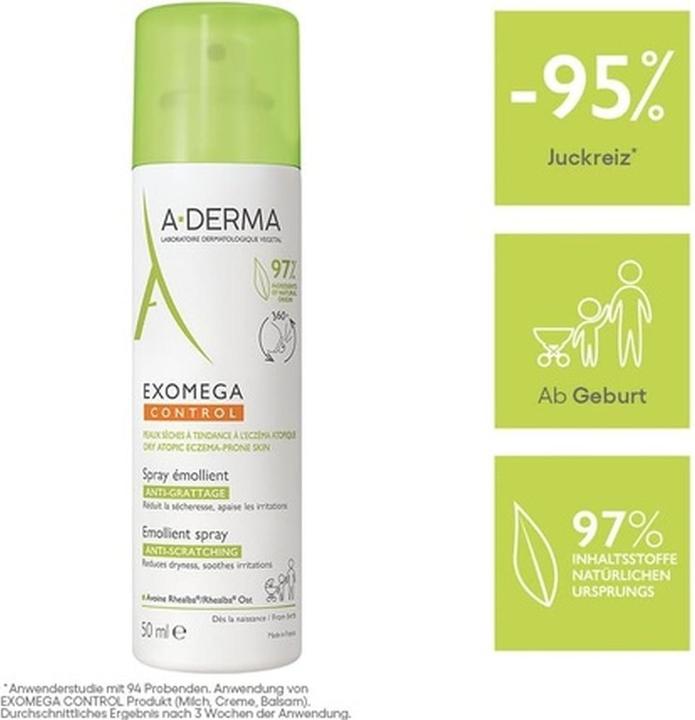 Produktbild A-Derma Exomega Control Emollient Soothing Spray For Dry And Atopic Skin 50Ml (Körperlotion, 50 ml)