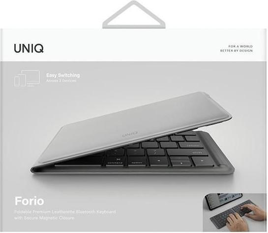 Actual product image Uniq Forio składana klawiatura Bluetooth szary/chalk grey (Eng. Int., Wireless)