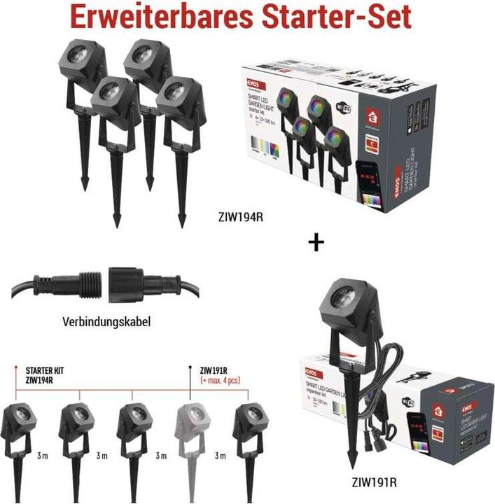 Produktbild Emos Gosmart Outdoor Spotligt Expansion Kit 1pc (IP65)