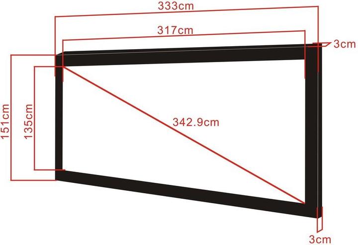 Produktbild Multibrackets M Framed Projection Screen 317x135 (135", 2.35:1)