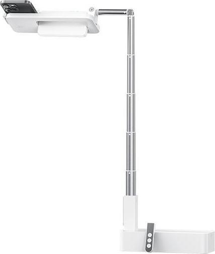 Actual product image Usams Multifunkcyjny uchwyt na telefon z lampą LED biały/white ZB26501 (US-ZB265)