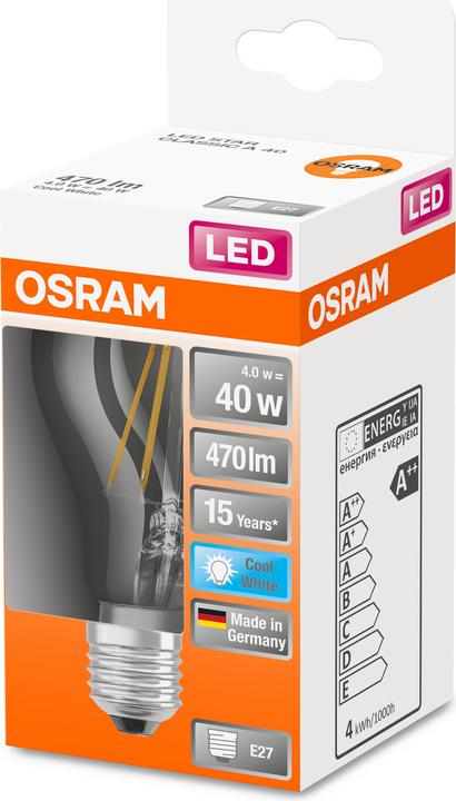Actual product image Osram Star Classic A (E27, 40 W, 470 lm, 1 x, E)