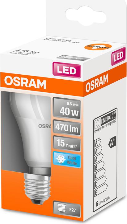 Produktbild Osram Led Star Classic A (E27, 5.50 W, 470 lm, 1 x, F)