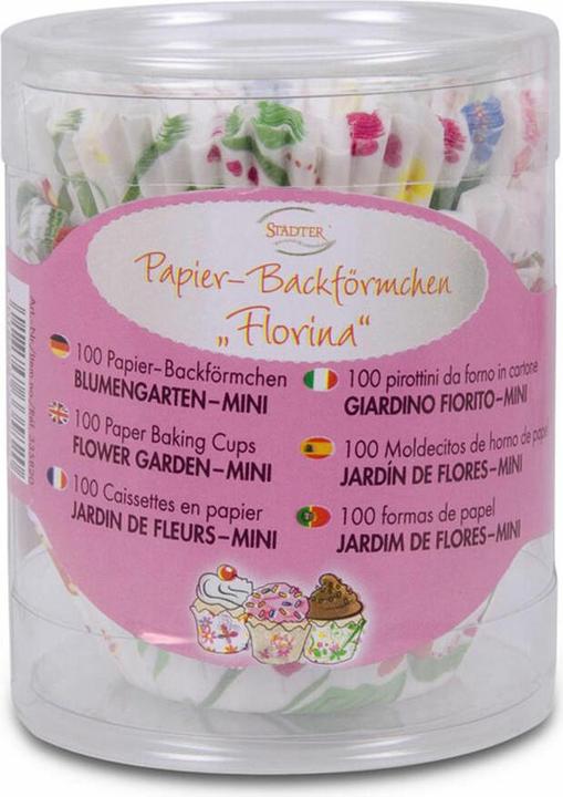 Produktbild Städter Papierbackförmchen Mini Blumengarten ø 3/4x2 cm 100er (4 cm)