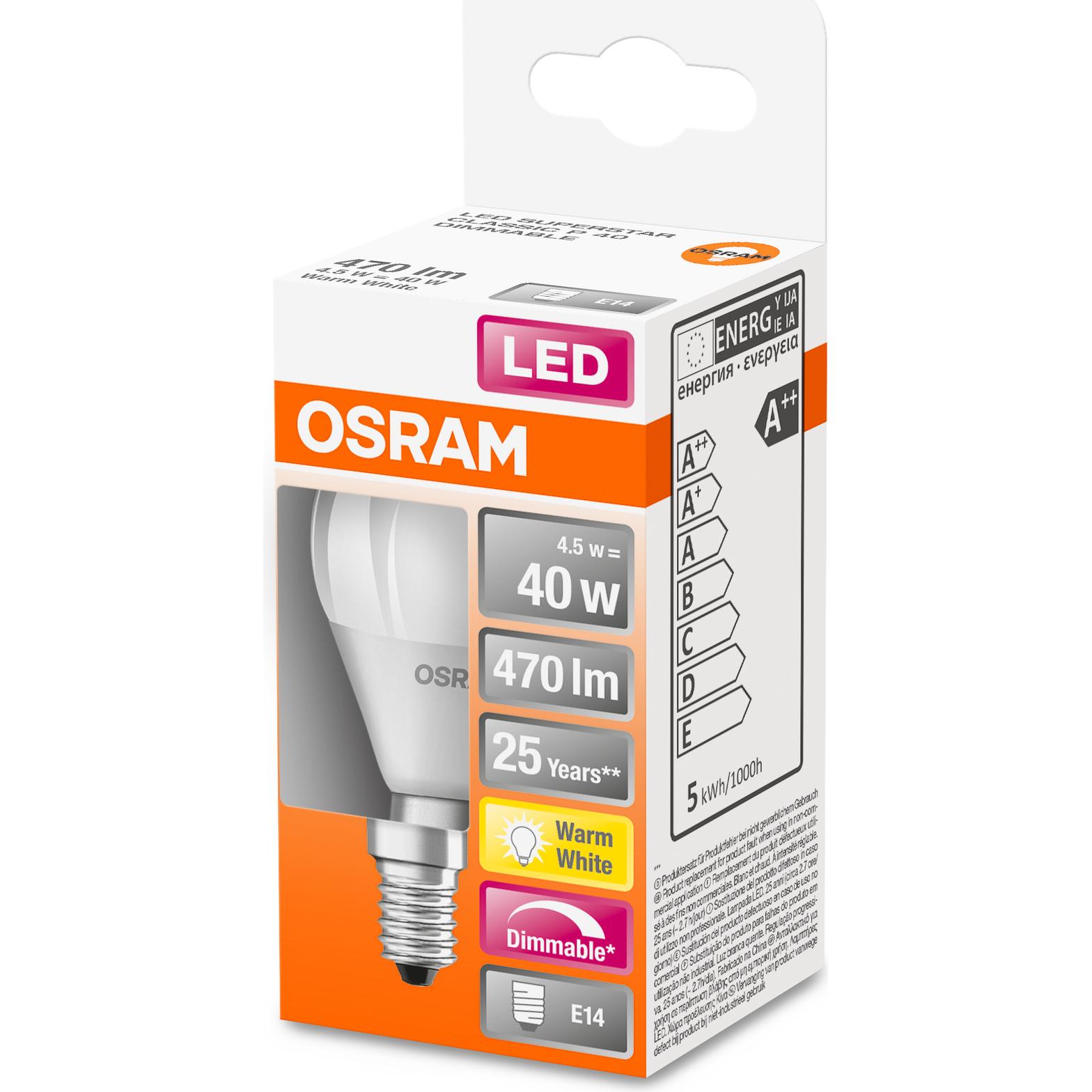 Thumbnail - 6x Osram, Leuchtmittel, Led Superstar Classic P (E14, 4.50 W, 470 lm, 1 x, F)