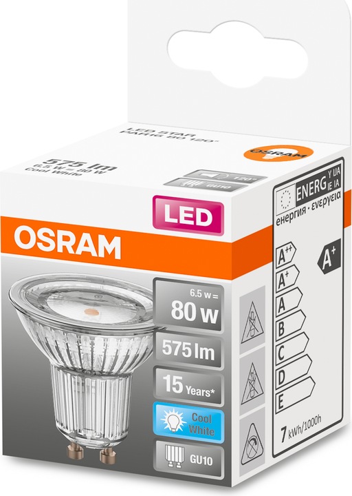 Actual product image Osram Star Par 16 (GU10, 6.90 W, 620 lm, 1 x, F)
