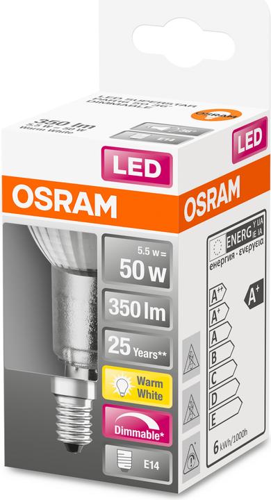Actual product image Osram Superstar Par 16 (E14, 4.80 W, 350 lm, 1 x, F)