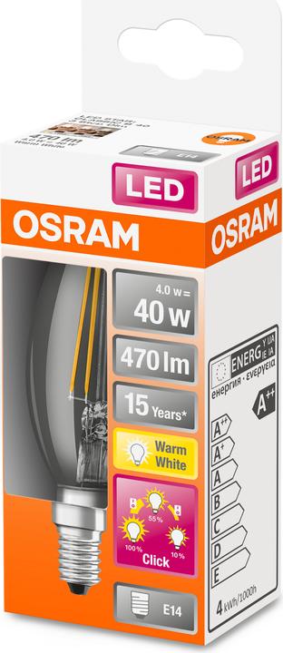 Produktbild Osram Led Three Step Dim Classic B (E14, 40 W, 470 lm, 1 x, E)