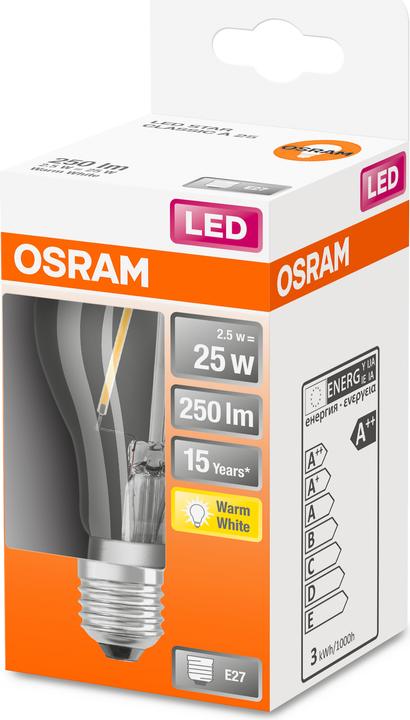 Productafbeelding Osram Ster Klassieker A (E27, 25 W, 250 lm, 1 x, F)