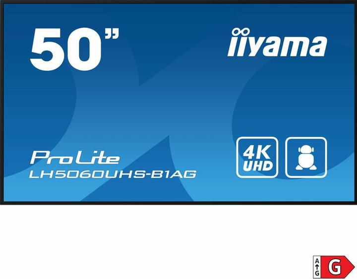 Actual product image iiyama 50IN IPS PANEL 4K UHD 3840X2160 8MS 24/7 500CD/M2 1200:1 3XHDM (3840 x 2160 Pixels, 49.50")