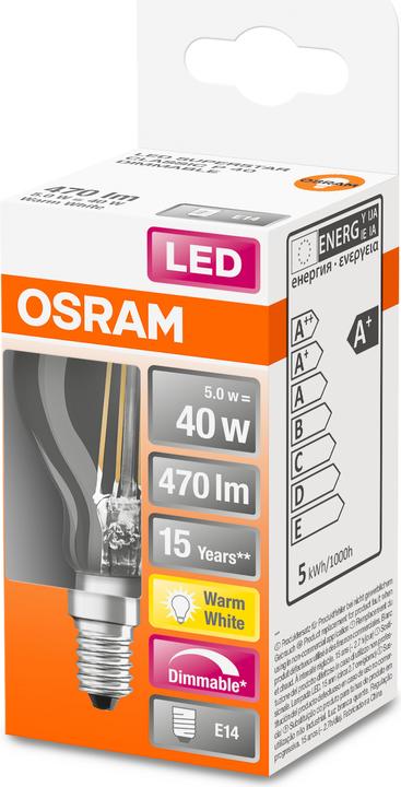 Actual product image Osram Star Classic P (E14, 40 W, 470 lm, 1 x, F)