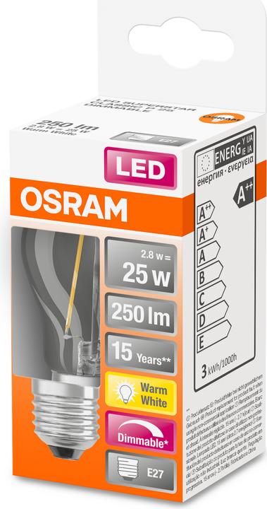 Actual product image Osram Superstar Classic P (E27, 2.80 W, 250 lm, 1 x, F)