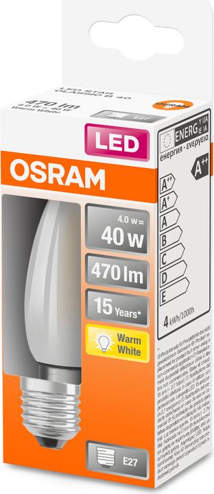 Image du produit Osram Star Classic B (E27, 40 W, 470 lm, 1 x, E)