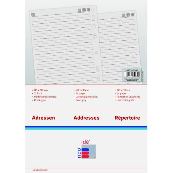 Produktbild Idé Adressen Timing 1 A5 7065461.2 7 24 Blatt, 148x210mm (A5)
