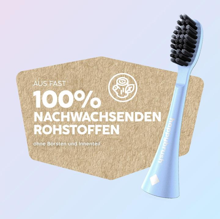 Actual product image happybrush Zahnbürstenkopf Eco Vibe V3+ Black, 3 Stück (3 x)