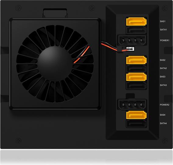 Actual product image Icy Box IB-544SSK, 4-bay backplane, SAS/SATA-2