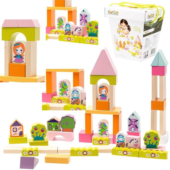 Immagine prodotto Cubika Set Costruzioni in Legno - Blocchi per Bambini: Città per Ragazze