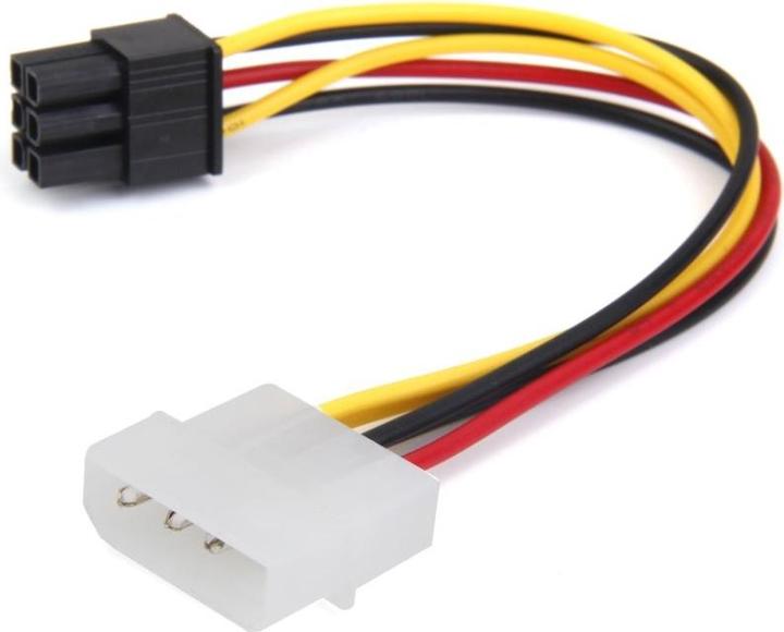 Produktbild PowerGuard 4-Pin IDE Molex auf 6-Pin Grafikkarten Strom Kabel Adapter