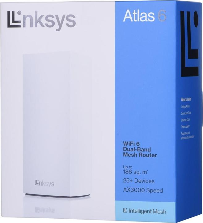 Actual product image Linksys MX2001 AX3000 WIFI 6 MESH 1-PACK