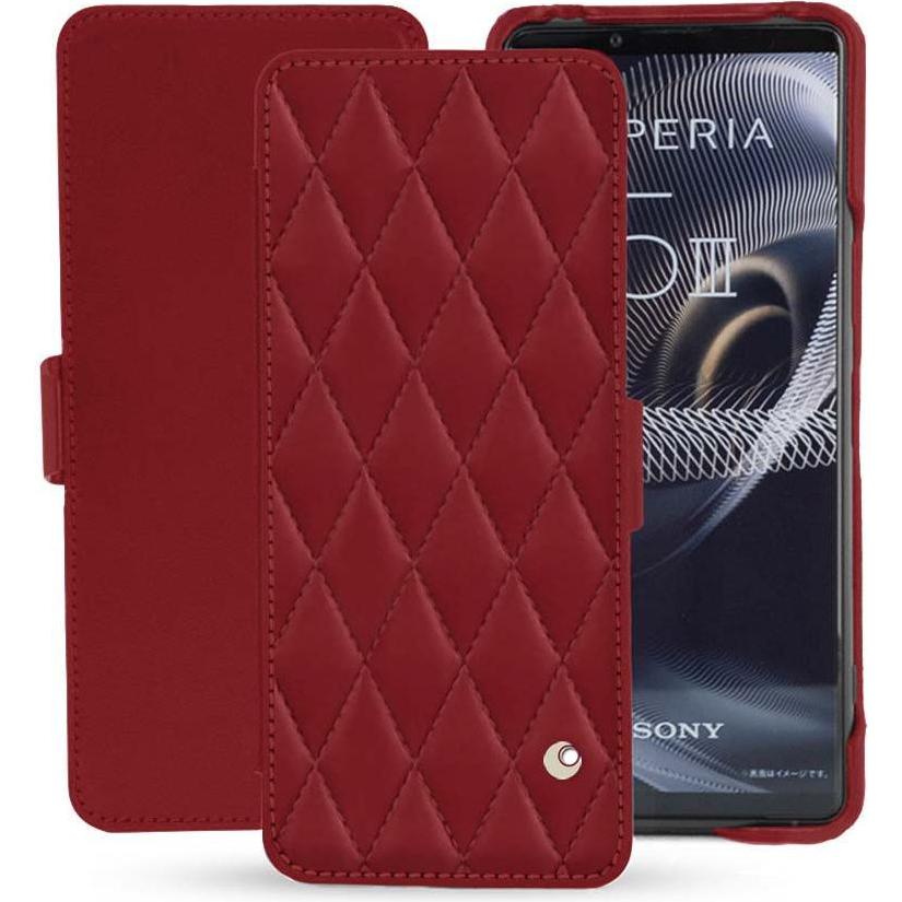 Noreve Lederschutzhülle horizontal (Sony Xperia 5 III), Smartphone Hülle, Rot