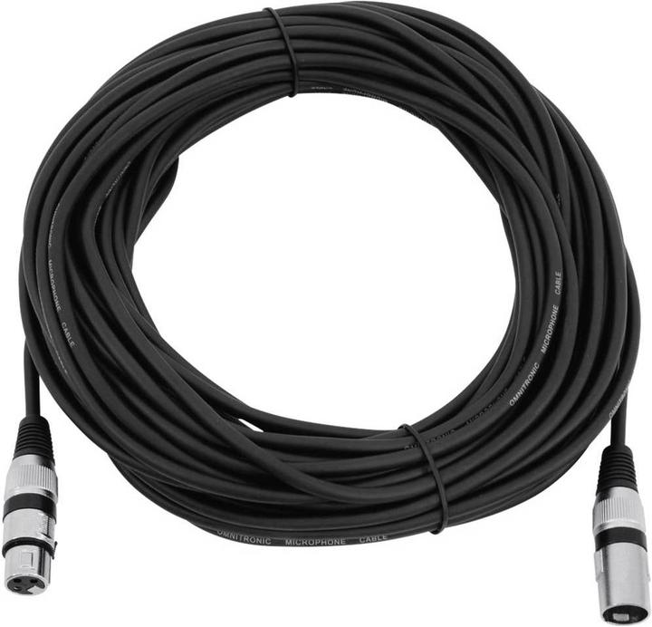 Produktbild Omnitronic XLR Verbindungskabel Kabel 3pol 20m sw (20 m, XLR)