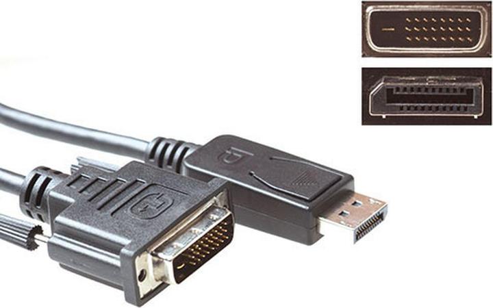 Actual product image ACT Conversion cable DisplayPort male to DVI male 1.00 m. Length: 1 m Dp male (1 m)