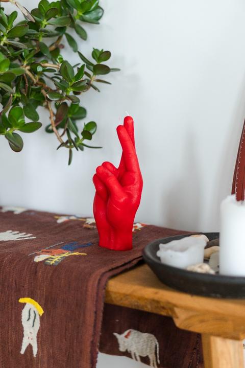 Produktbild Candle Hand Crossed Fingers (1 Stk.)