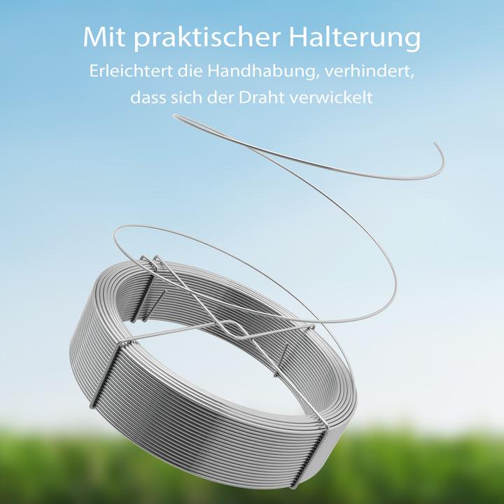 Actual product image Wiltec Garden wire 1.5 mm green winding wire 50m binding wire steel plant wire (50 m)