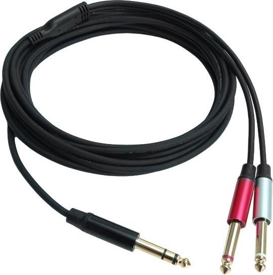 Produktbild keepdrum Splitter-Kabel AC048M Y-Kabel Klinke 1x Stereo zu 2x Mono 5m (5 m)