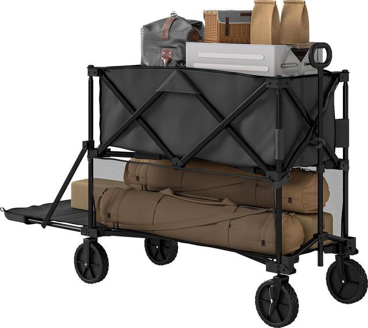 Produktbild Outsunny Gartenwagen Stahl, Polyester Schwarz