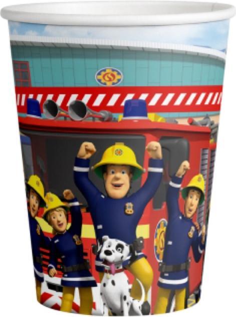Actual product image Amscan Becher - Feuerwehrmann Sam und sein Team (8x)