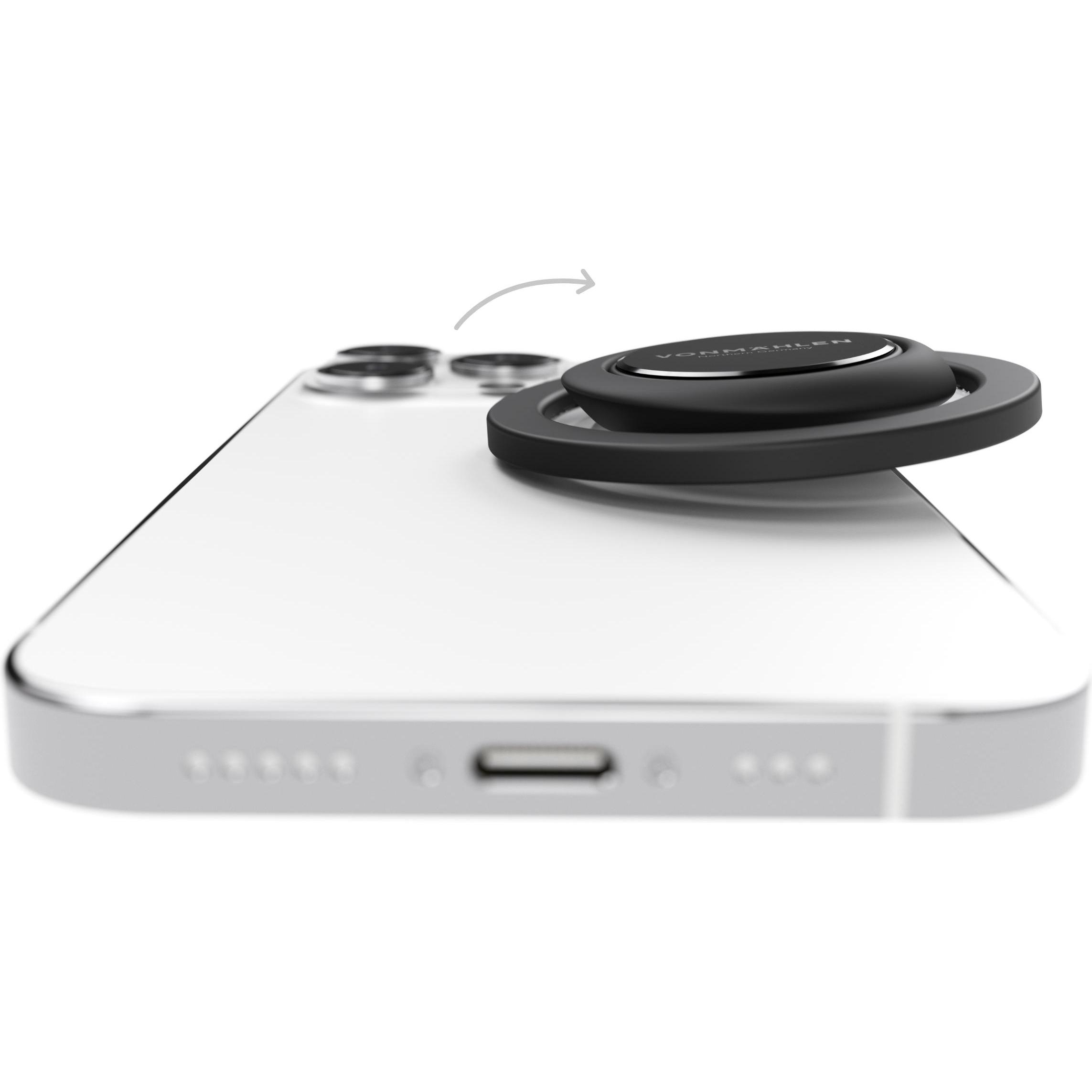 Thumbnail - Vonmählen Backflip Mag - Black (Magsafe Sticker incl.), Smartphone Halterung, Schwarz
