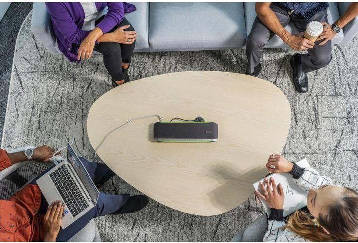 Produktbild Poly HP Sync 60 USB-A- USB-C Headset, Mobiltelefon/PC, Schwarz, Silber, 30 m, 55 dB, 1,5 m, IP64