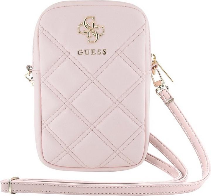 Image du produit Guess Portefeuille PU matelassé 4G Logo en métal - rose (Universel)