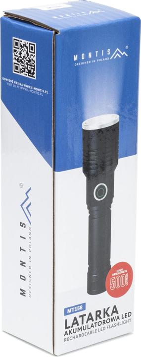 Produktbild Montiss Montis Taktyczna ręczna latarka akumulatorowa LED MT158 Schwarz Taschenlampe