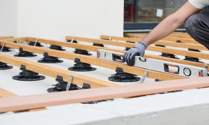 Actual product image XPOtool Corner Support Feet Set of 90 2700kg Capacity Feet Adjustable in Height 18-25mm Terrace (90 x)