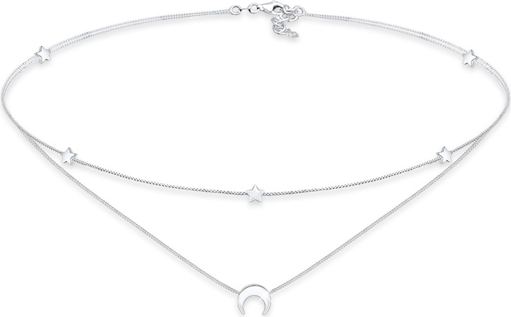 Produktbild Elli Choker Layer Look Halbmond Sterne (925 Silber, 36 cm)