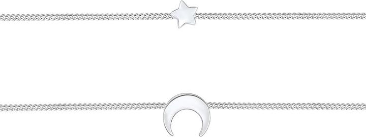 Produktbild Elli Choker Layer Look Halbmond Sterne (925 Silber, 36 cm)