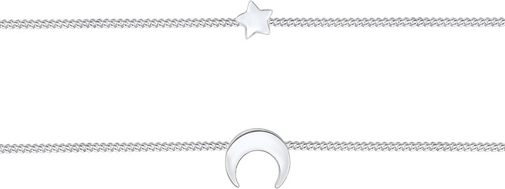 Produktbild Elli Choker Layer Look Halbmond Sterne (925 Silber, 36 cm)