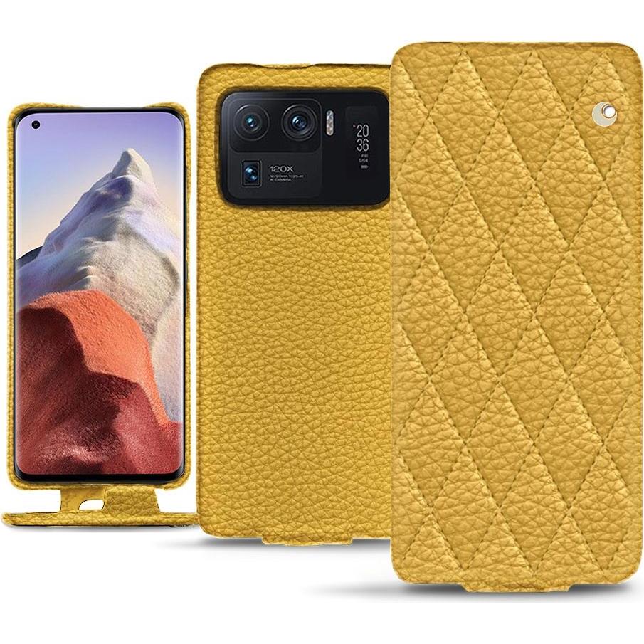 Noreve Lederschutzhülle vertikal (Xiaomi Mi 11 Ultra), Smartphone Hülle, Orange