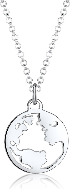 Elli Weltkugel Globus Anhänger (925 Silber)