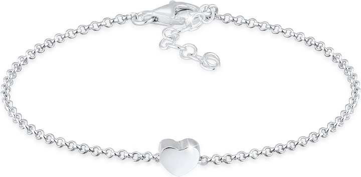 Produktbild Elli mit Herz Anhänger Basic (16 cm, 925 Silber)