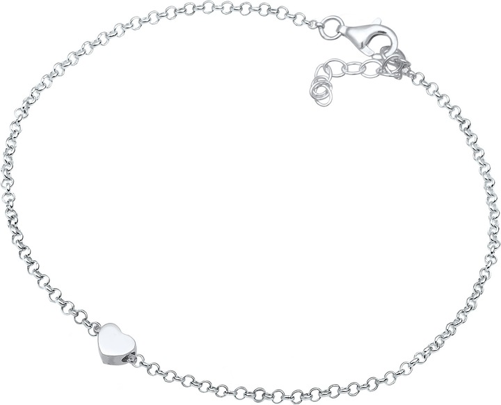 Produktbild Elli mit Herz Anhänger Basic (16 cm, 925 Silber)